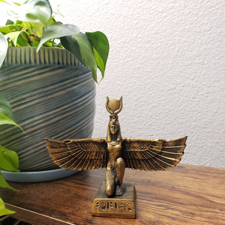 Discoveries, Inc. - Wholesale Decorative Figurine - Winged Isis Bronze - 5.25" - Egyptian Goddess8