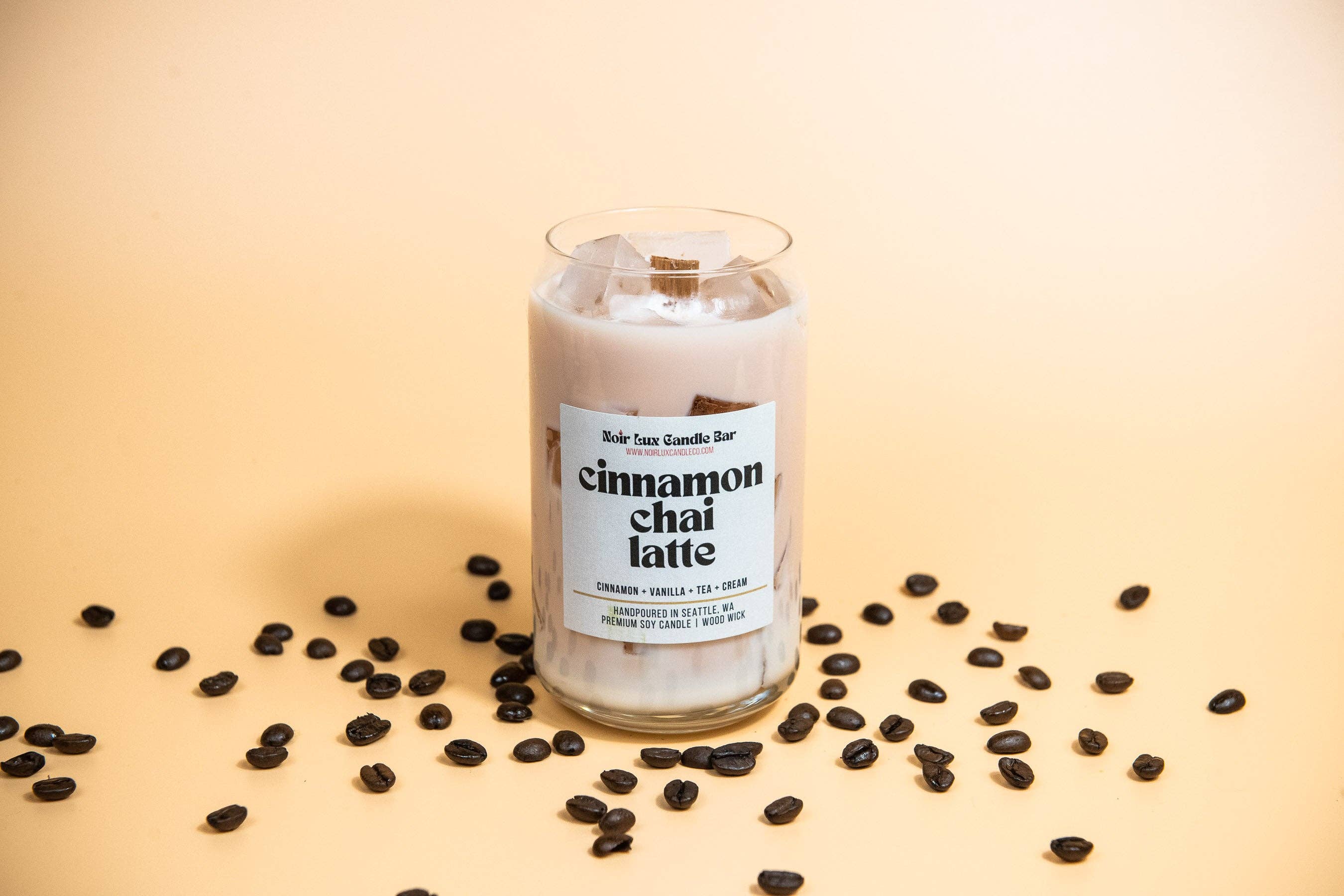 Noir Lux Candle Co - Wholesale Jar/Filled Candle - Iced Cinnamon Chai Latte Coffee Candle3