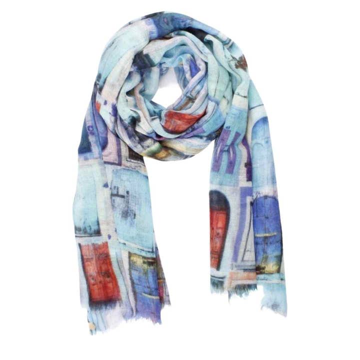 Architectural Cotton Modal Designer Scarf for wholesale by Namaskar Australia