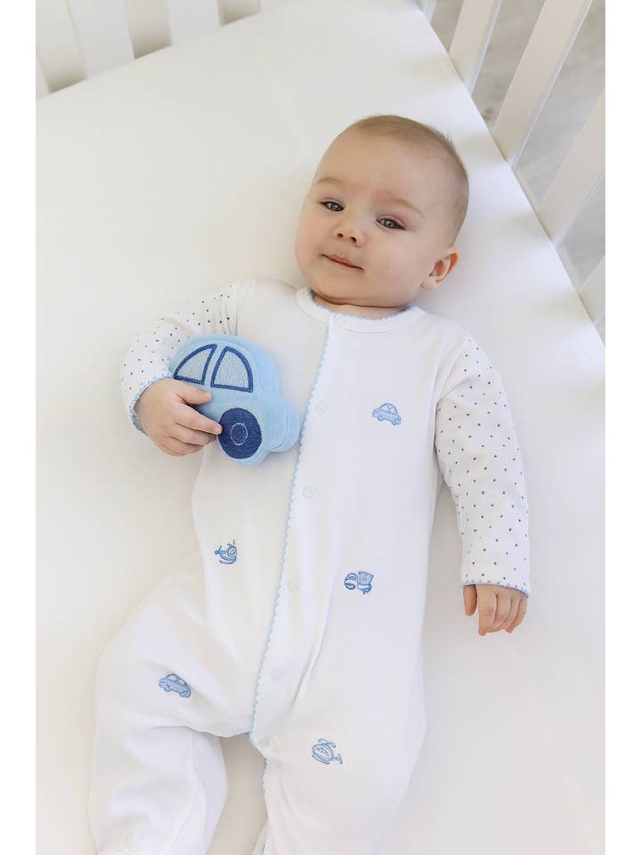 Baby Threads – wholesale Baby gown – Baby – Baby Boy's Pima Cotton "Transport" Converter Gown 1