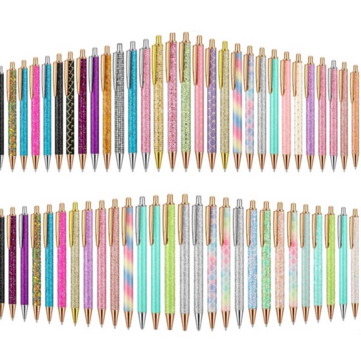 Cross and Crowns - Wholesale Pen - Glittery ballpoint pens
