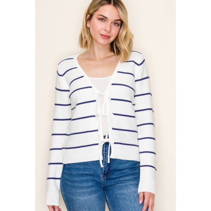 KOFTA MED SLIPSFRAMSTYCKE I RANDIGT MÖNSTER för wholesale av STACCATO