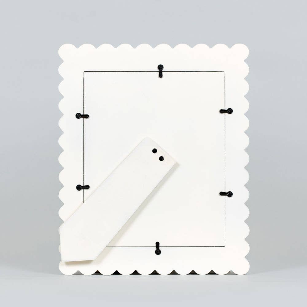 Devanie At Home (Formerly Adams & Co.) - Wholesale Picture Frame - 12092 - 11x13x1 wood scallop photo frame (8x10) wh3