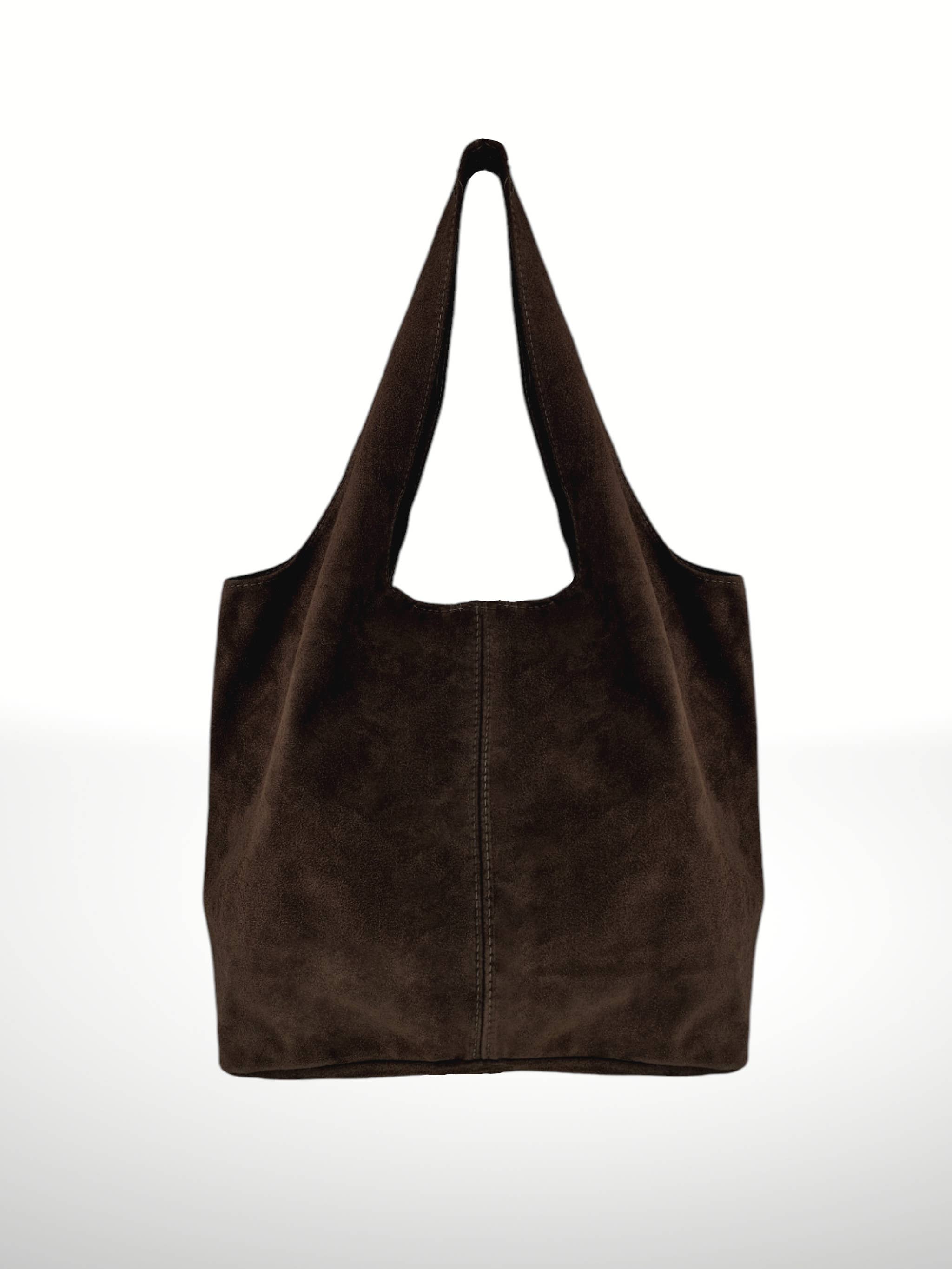 ITALIAN'S LEATHER - Wholesale Top Handle Bag - Women's - Giannina 221024 Suede Leather Shoulder Bag0