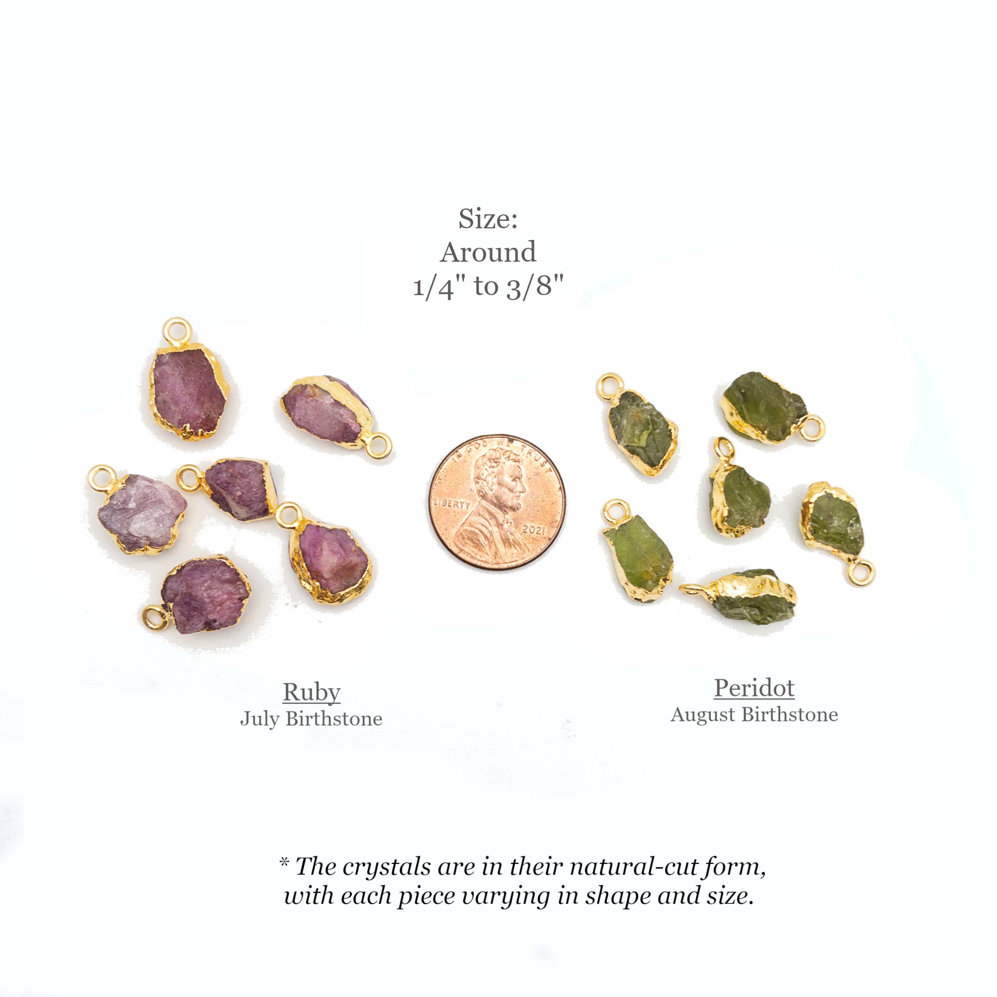 UBNY Collection - Wholesale Individual Charm/Pendant - Birthstone Pendants • Natural Gemstones • Gemstone Charms4