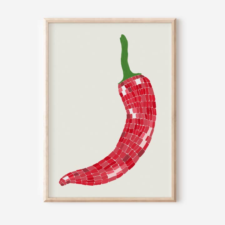 Disco-Kugel-Chili-Druck für den Großhandel von byKHAY