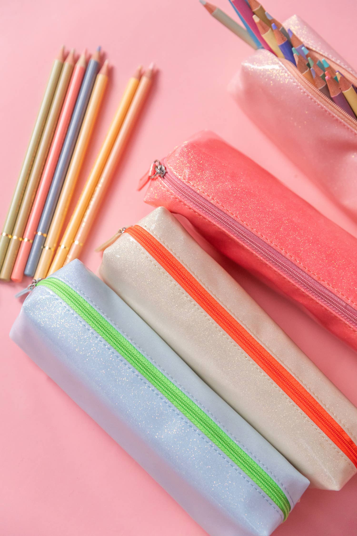 Luciole et Petit Pois - Vente Étuis/trousses à crayons - Trousse - Crème/Orange fluo2