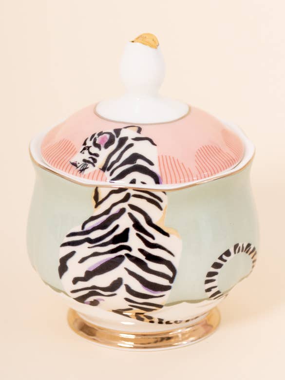 Yvonne Ellen Tiger Sugar Bowl for wholesale by Yvonne Ellen