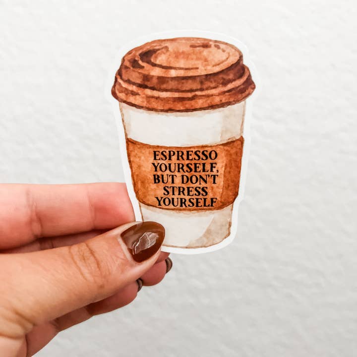 Autocollant mat aquarelle 3 pouces résistant à l'eau et aux UV pour la vente par Colorful Emotions, LLC