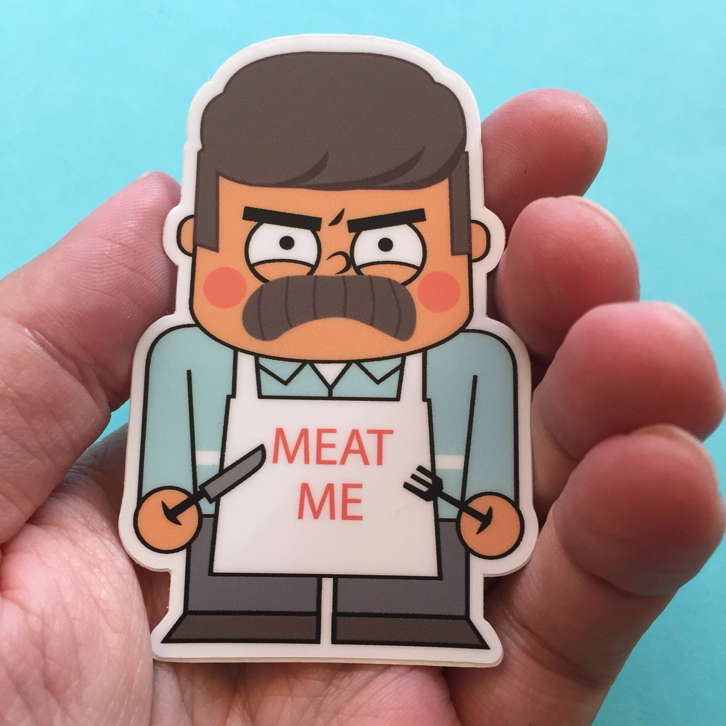 doodle dose - Wholesale Sticker - Meat Me Mr Swanson - STICKER - BBQ at Parks and Rec0