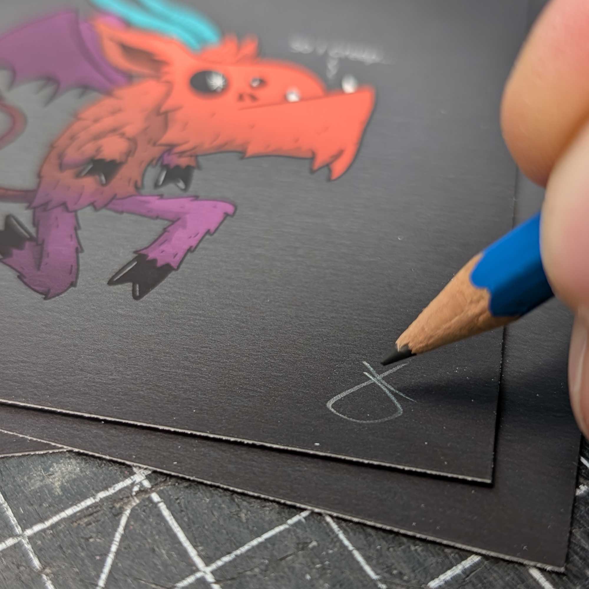 Hi, Hello There - Wholesale Art Print - The Jersey Devil Creepin' | 4x4 Mini Art Print3