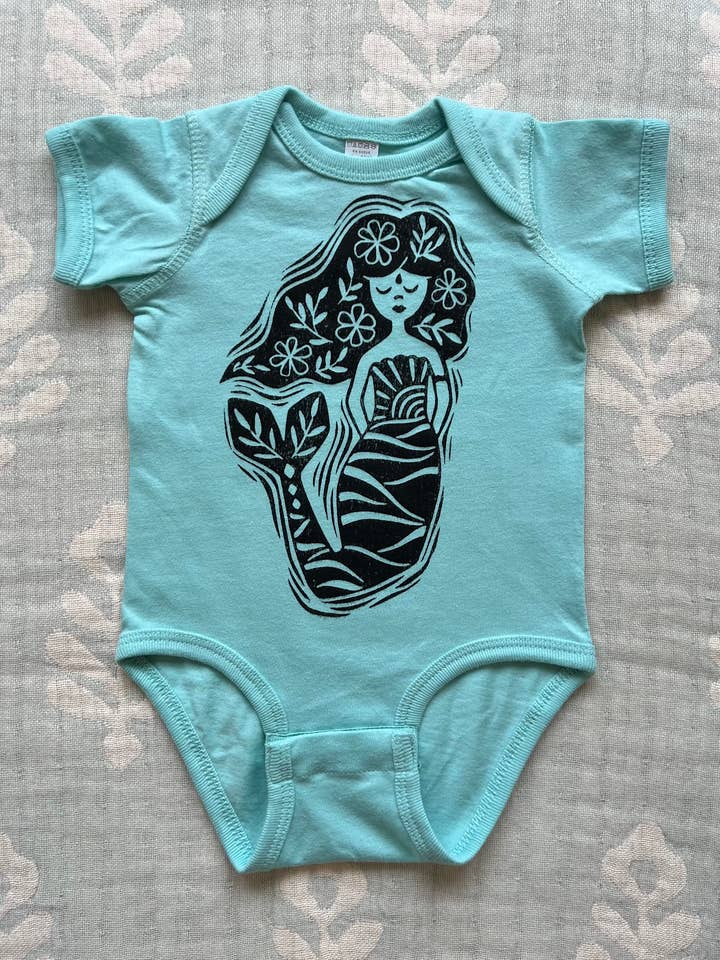 Zeemeermin Baby Romper, Zomer boho Baby Kleding voor wholesale door Hippie Baby Co