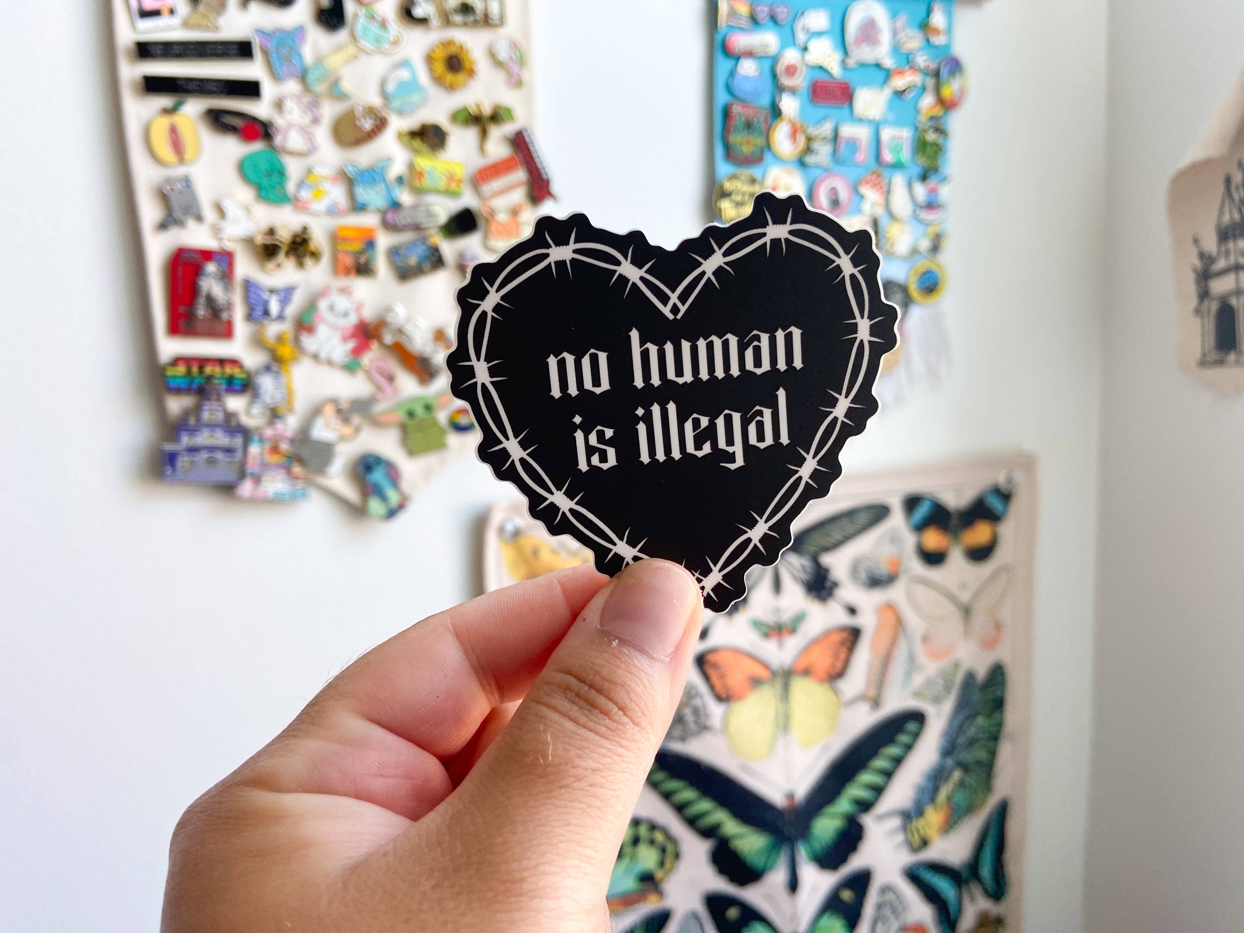 Wild Rabbit Beads - Wholesale Sticker - Vinyl Sticker (No Human is Illegal)