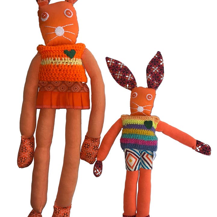 UNTIL THERES A CURE FOUNDATION - Wholesale Stuffed/Plush Toy - Kids & Baby - Handcrafted Large Orange Bunnykat - Bella Bun3