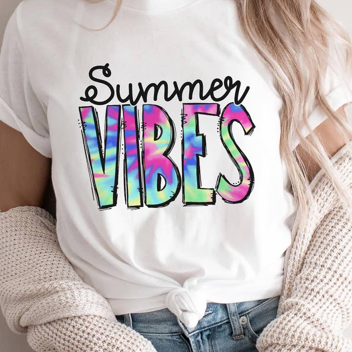 Tie Dye Summer Vibes Shirt, Summer Tee Shirt, Beach Shirt for wholesale by ShopLukeGifts