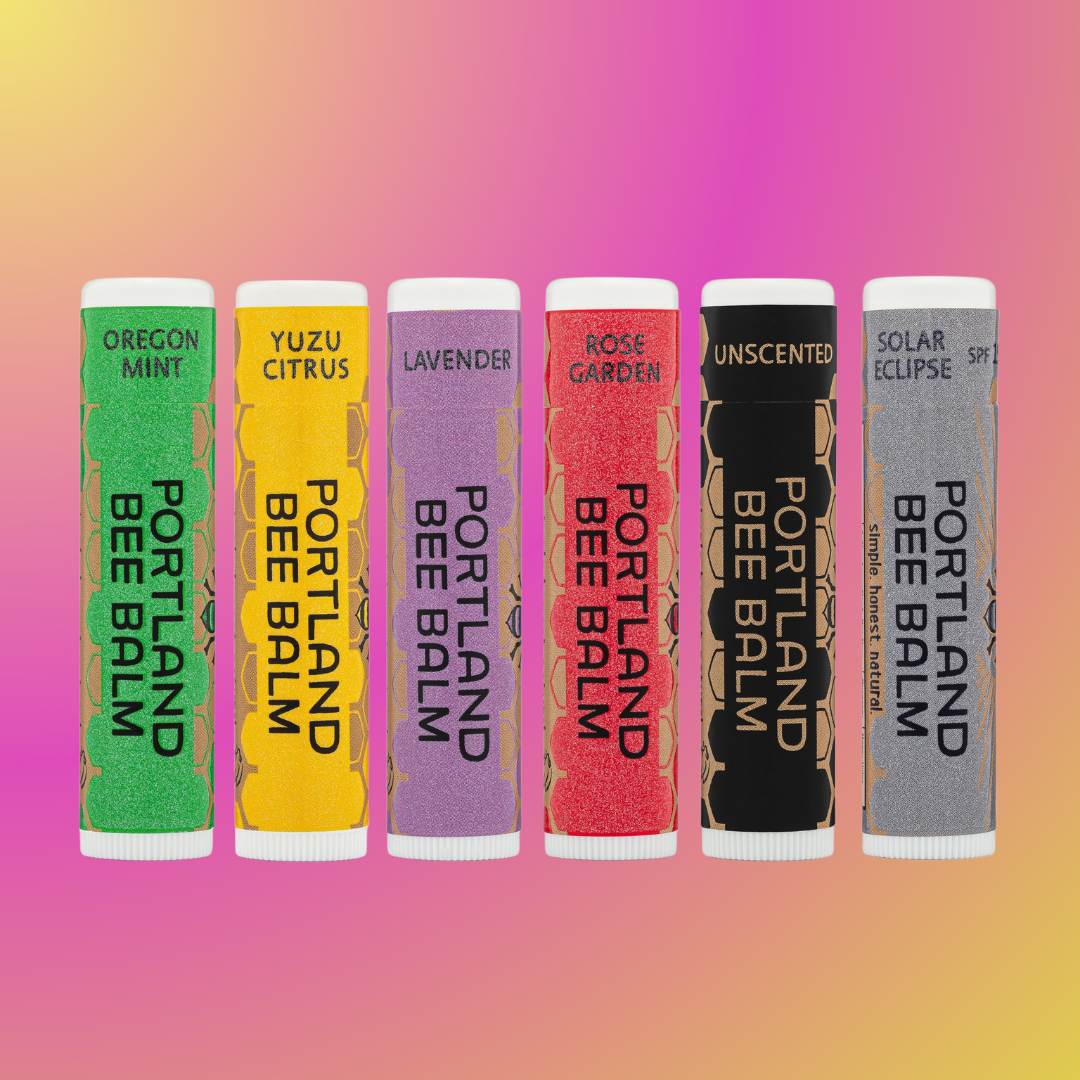 Portland Bee Balm - Wholesale Lip Balm - Vertical Magnetic Beeswax Hydrating Lip Balms Display 12ct2