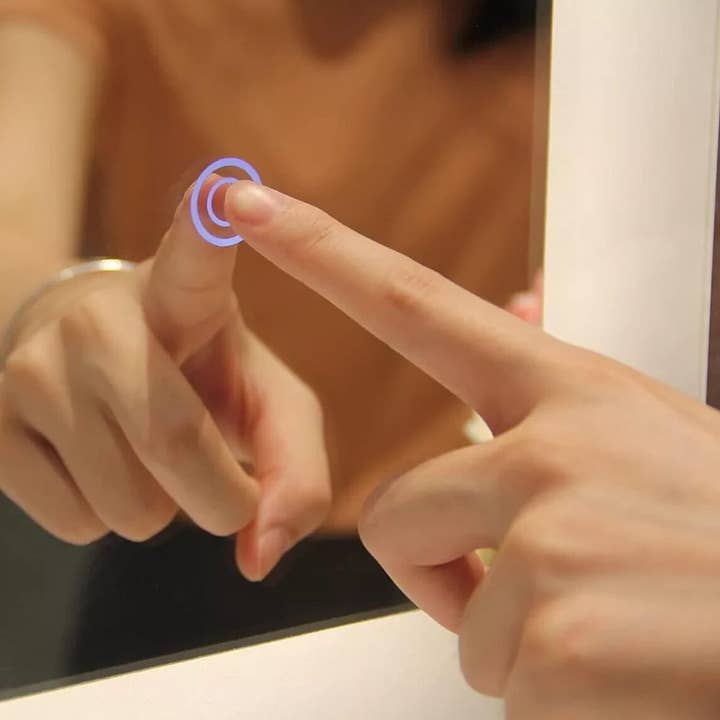 DEENZ – wholesale Bathroom mirror – HD 70x50cm LED Bathroom Mirror Touch Switch Border Light3