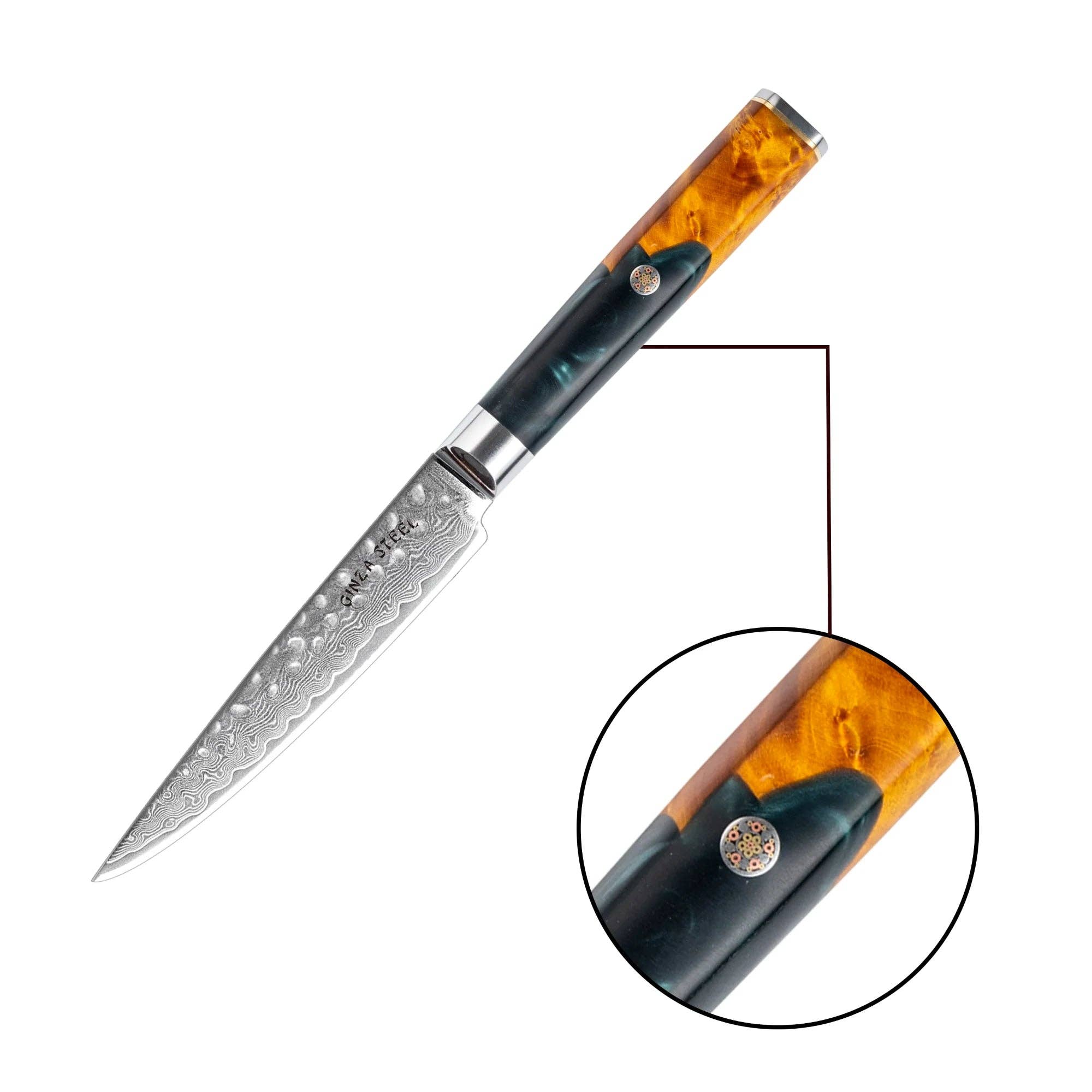 Ginza Steel - Wholesale Kitchen/Utility Knife - Kaze Katana – 6-Inch Utility Knife, Damascus VG10 Steel, 67 Layers5