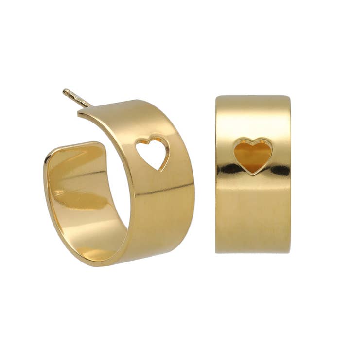 Sincerely hjärtörhängen 20,5 mm i silver för wholesale av Victoria Cruz