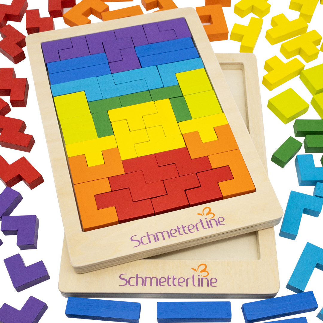EXTASTICKS - Vendita all'ingrosso Puzzle - Bambini - Puzzle in legno Tetris Montessori, gioco STEM per allenare il cervello9