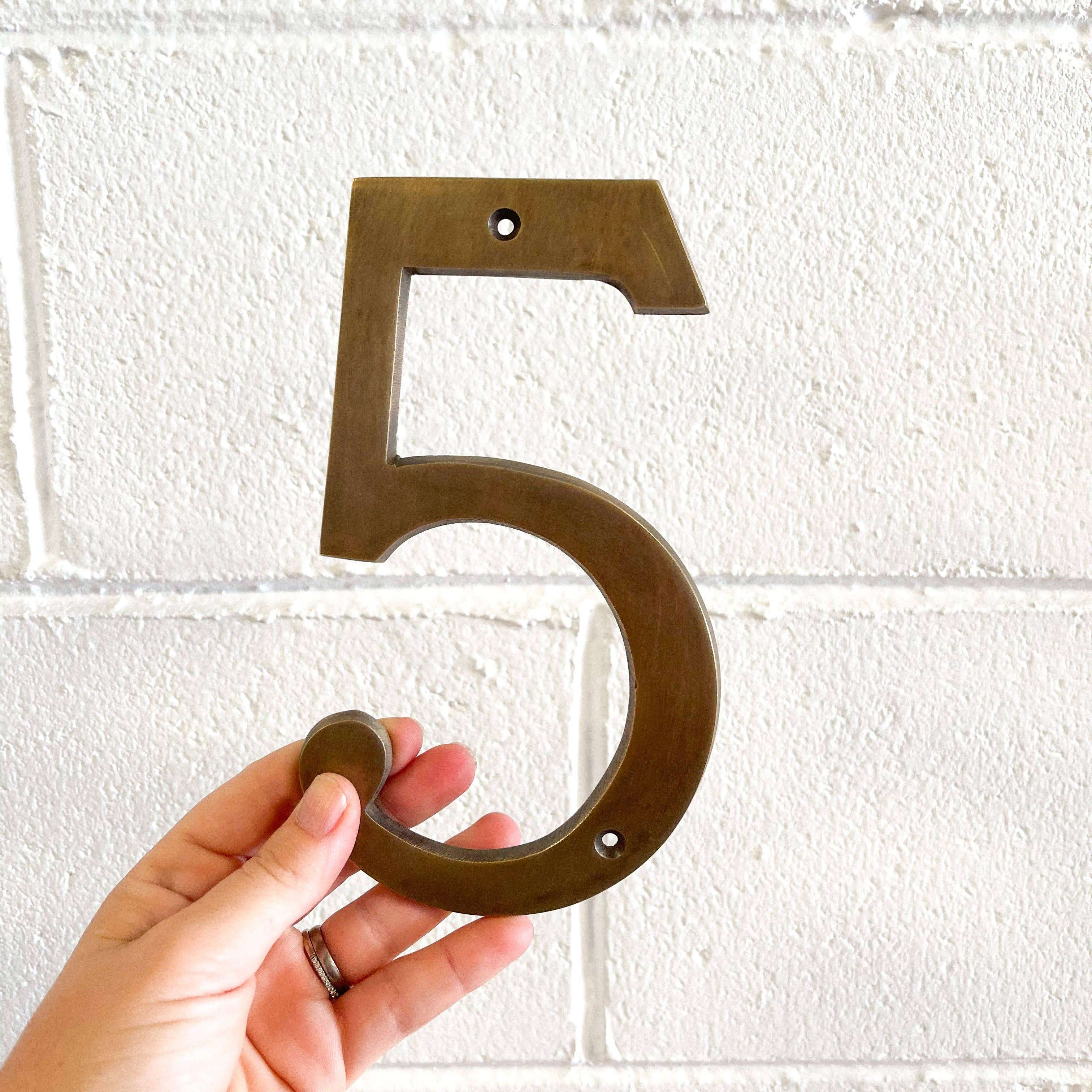 Ocean Luxe - Wholesale Wall Accent - Large Brass House Numbers5