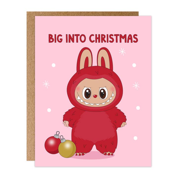Big Into Christmas Card for wholesale by Poppermost Prints