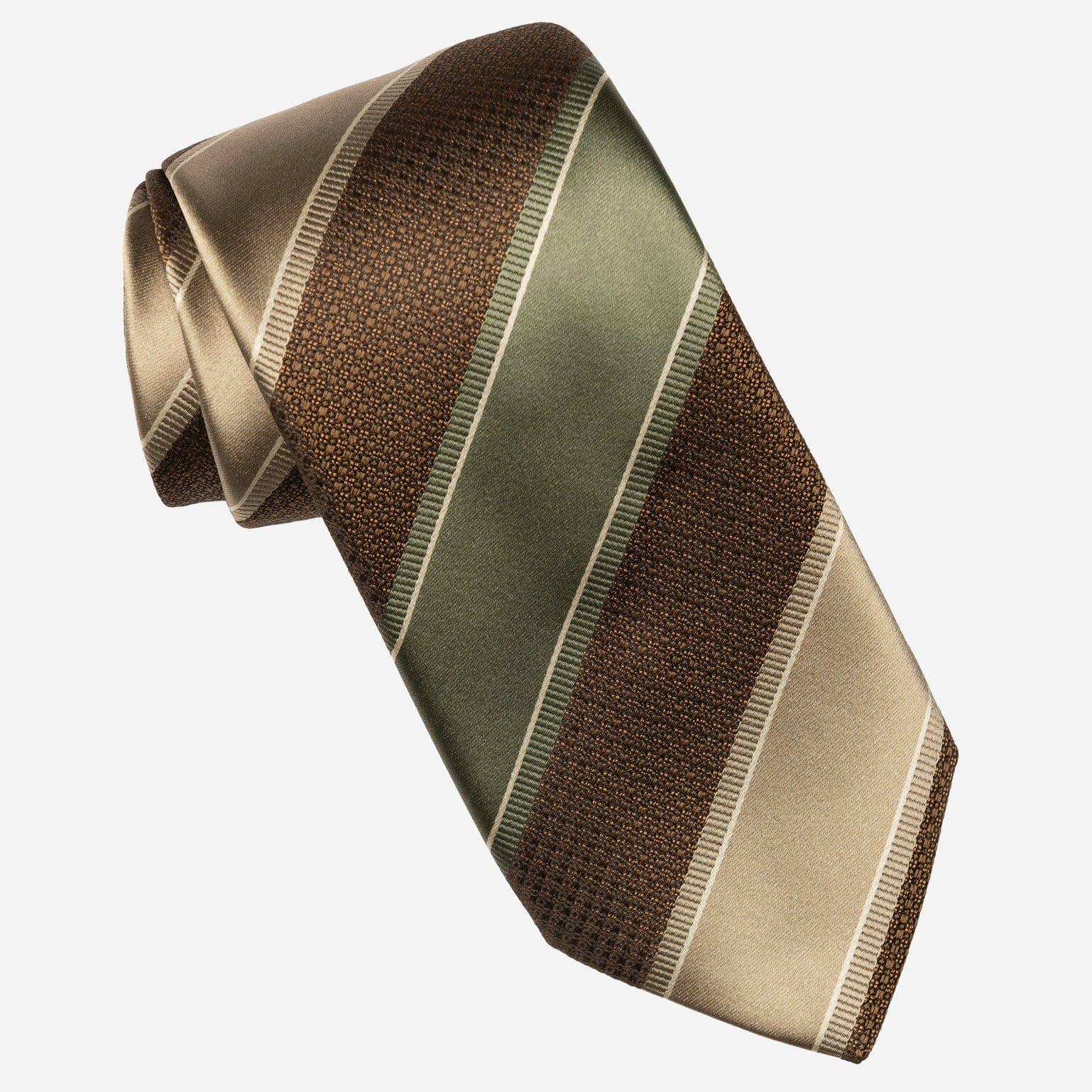 Elizabetta Made in Italy USA – wholesale Necktie – Men’s – Ferrari - Silk Jacquard Tie - Green and Brown2