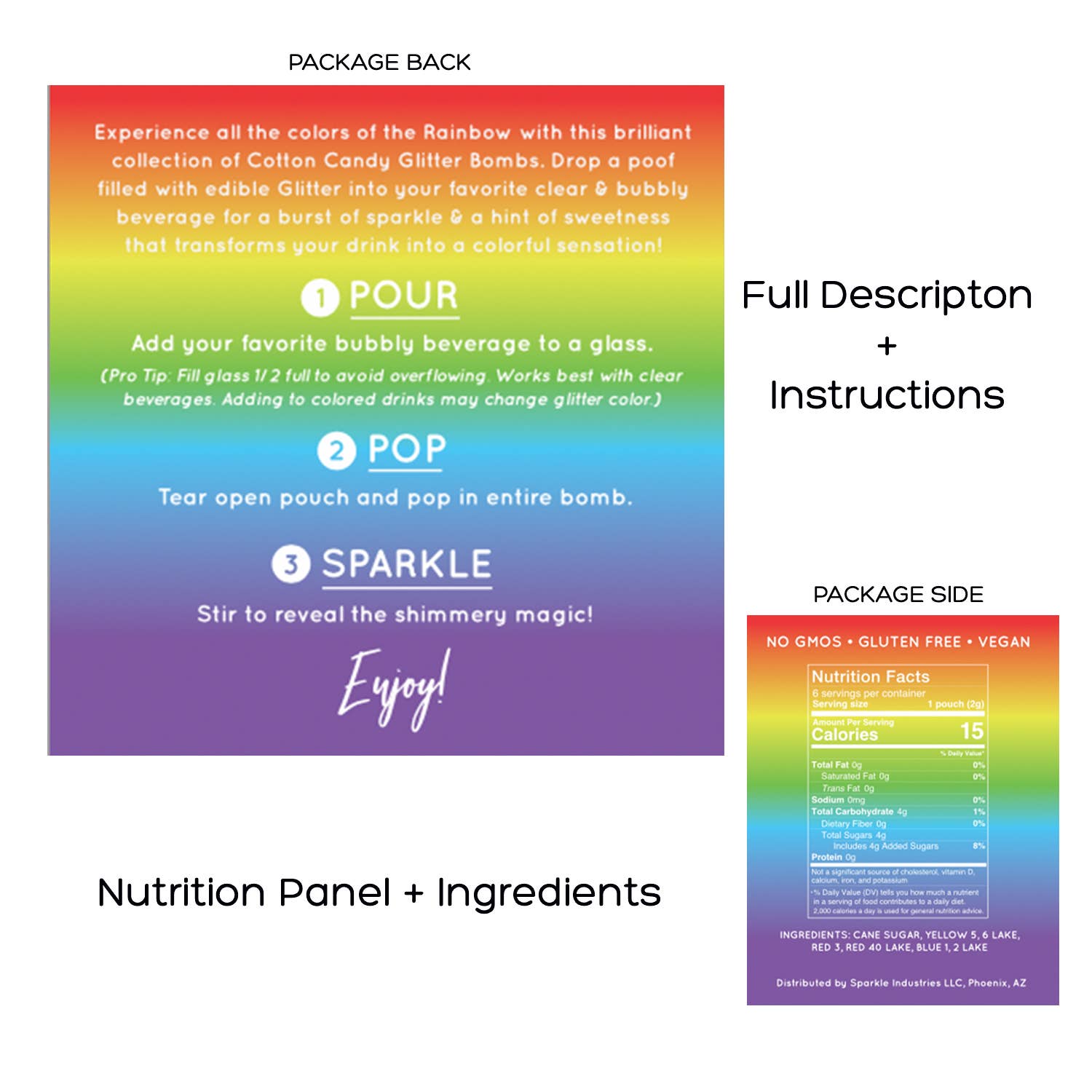 The Glitter Lab – wholesale Elixir – Rainbow Drink Glitter Bombs for Cocktails, Mocktails & Soda4