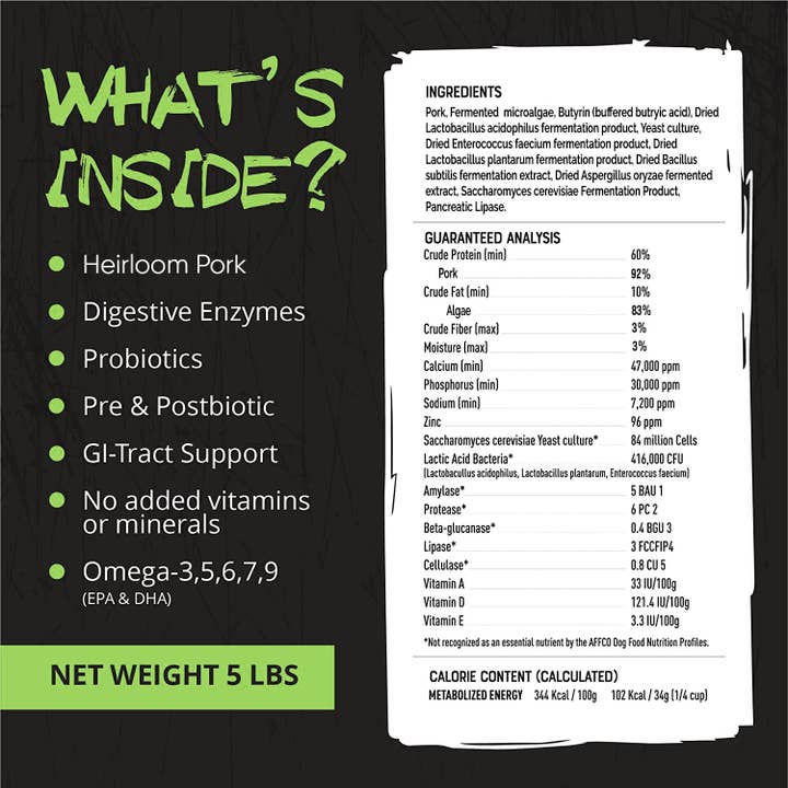 Rogue Pet Science - Wholesale Pet Supplement - Dog - Pork-Origins 5-in-1 Dog Supplement, Powdered Food Topper for7