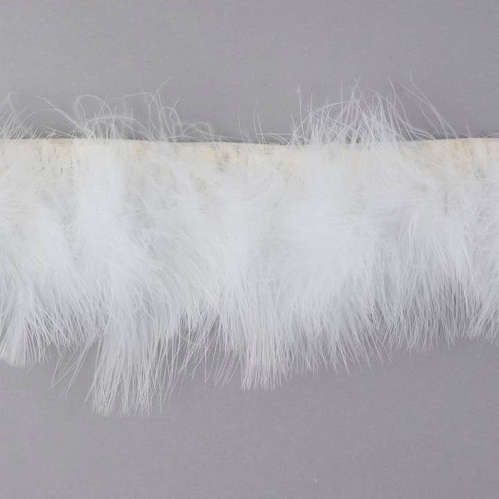 Marabou Feather Fringe White for wholesale by Zucker Feather Products