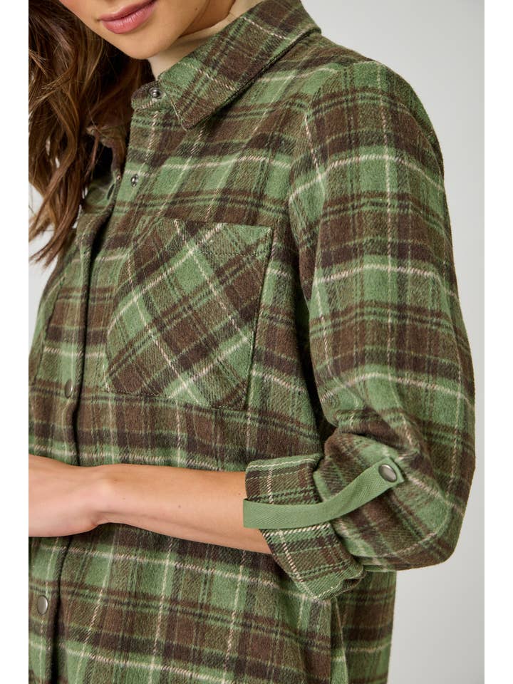 Mystree - Wholesale Shirt Jacket/Shacket - Women's - 61157 Plaid Shirt Jacket 5