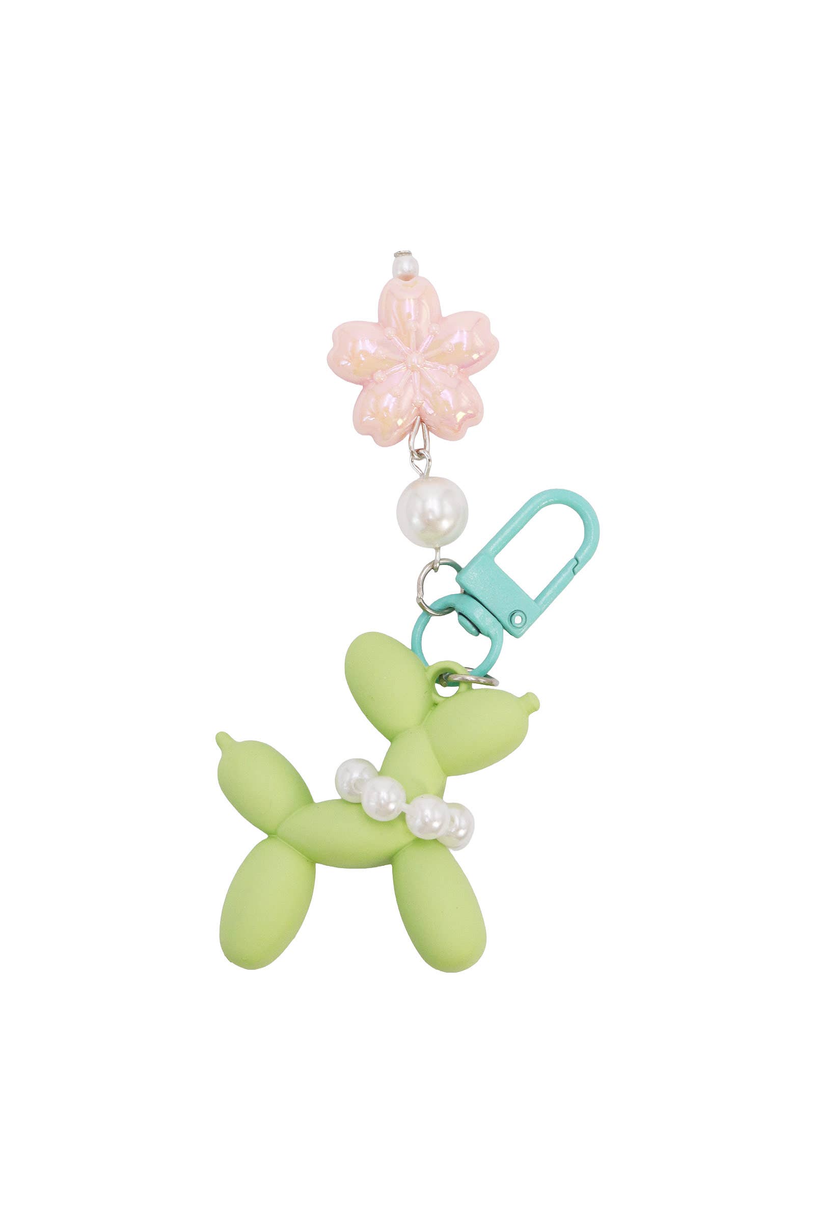 ASSORTED Matte Balloon Dog Pearlescent Resin Key Chain for wholesale on Faire17
