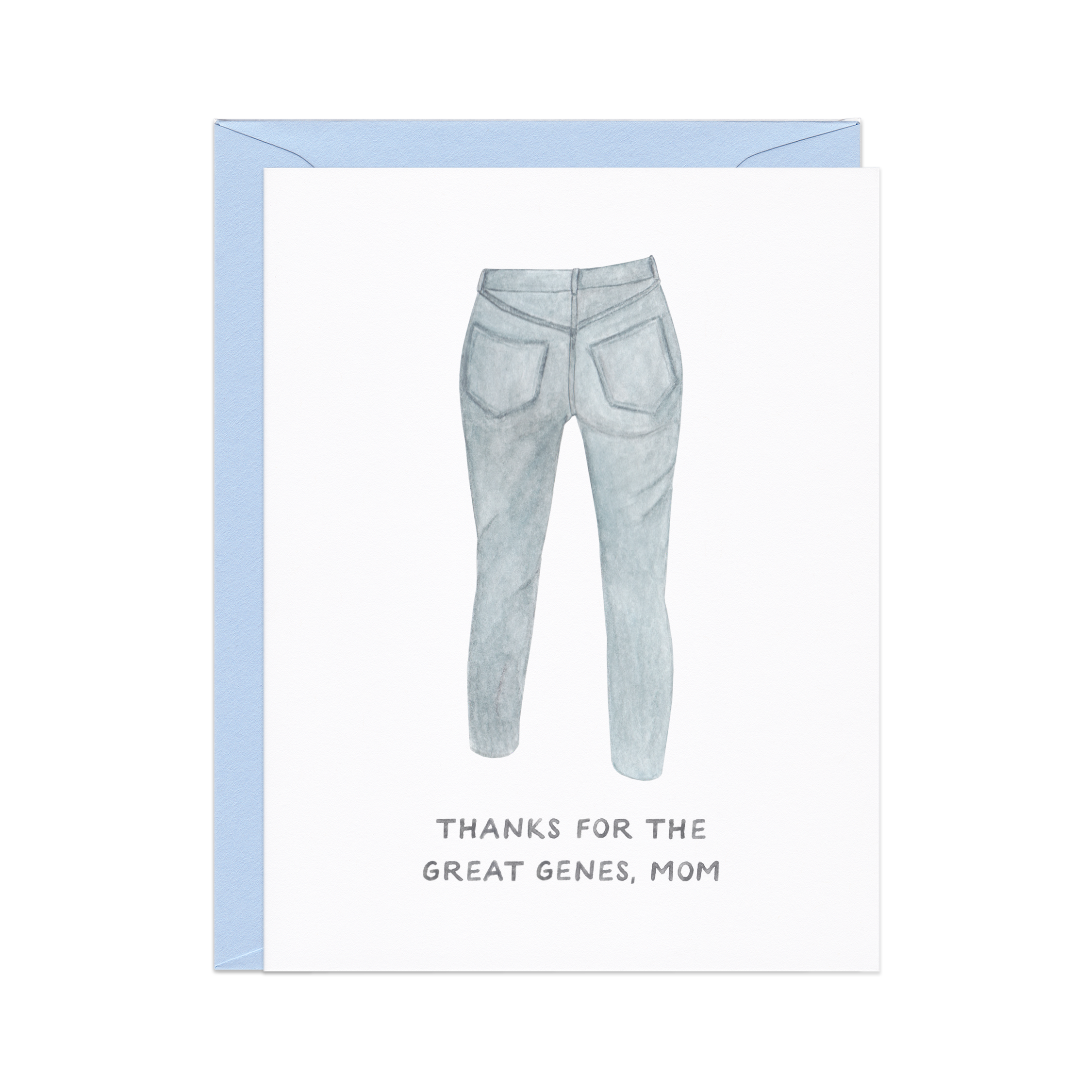 Amy Zhang - Wholesale Mother's Day Card - Mom Genes — Denim Jeans Pun Mother's Day Card1