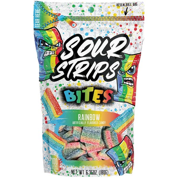 Sour Strips Rainbow Bites 180g 10p for wholesale by Sahara Stock & Go wholesale