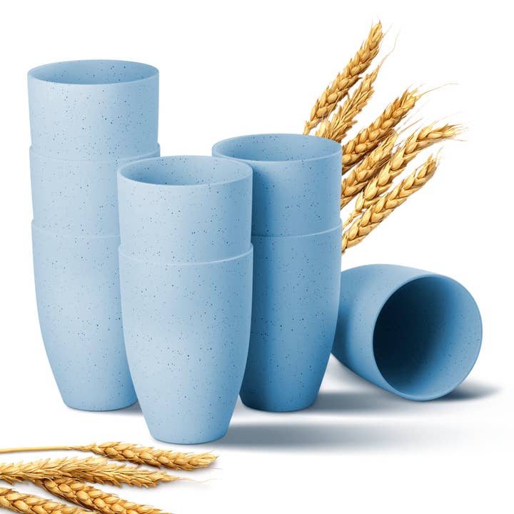 Greendish - Vente Verre/tasse - Ensembles de gobelets à boire en paille de blé écologique légers22