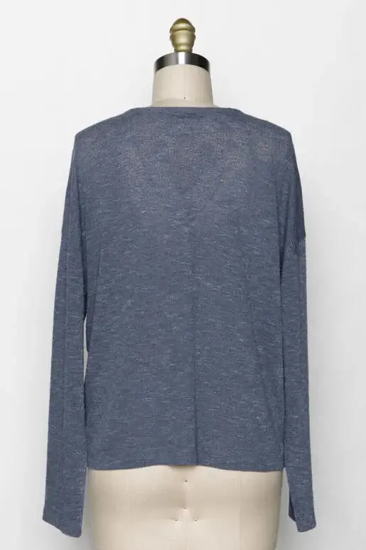 Final Touch - Wholesale Knit Top - Women's - V-Neck Knit Long Sleeve Top - T310447