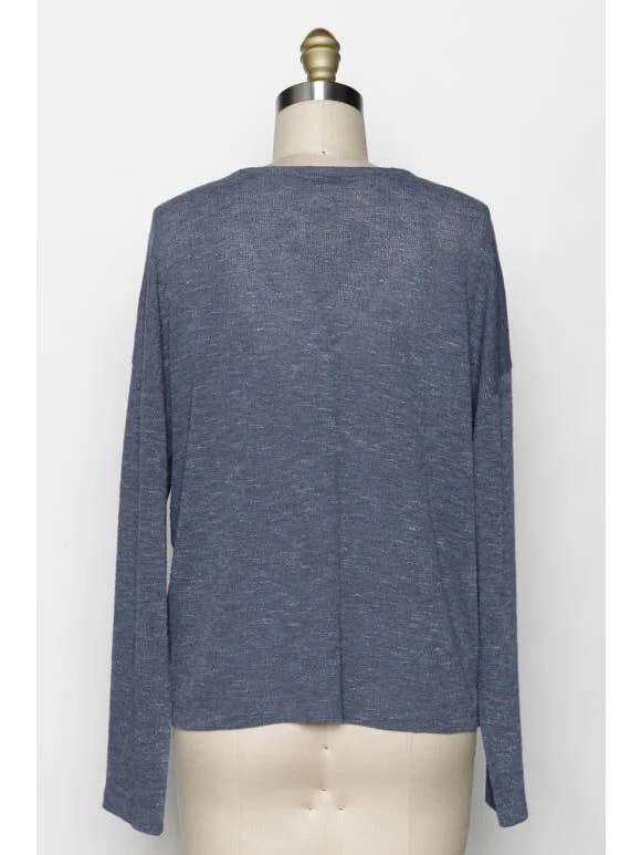 Final Touch - Wholesale Knit Top - Women's - V-Neck Knit Long Sleeve Top - T310447