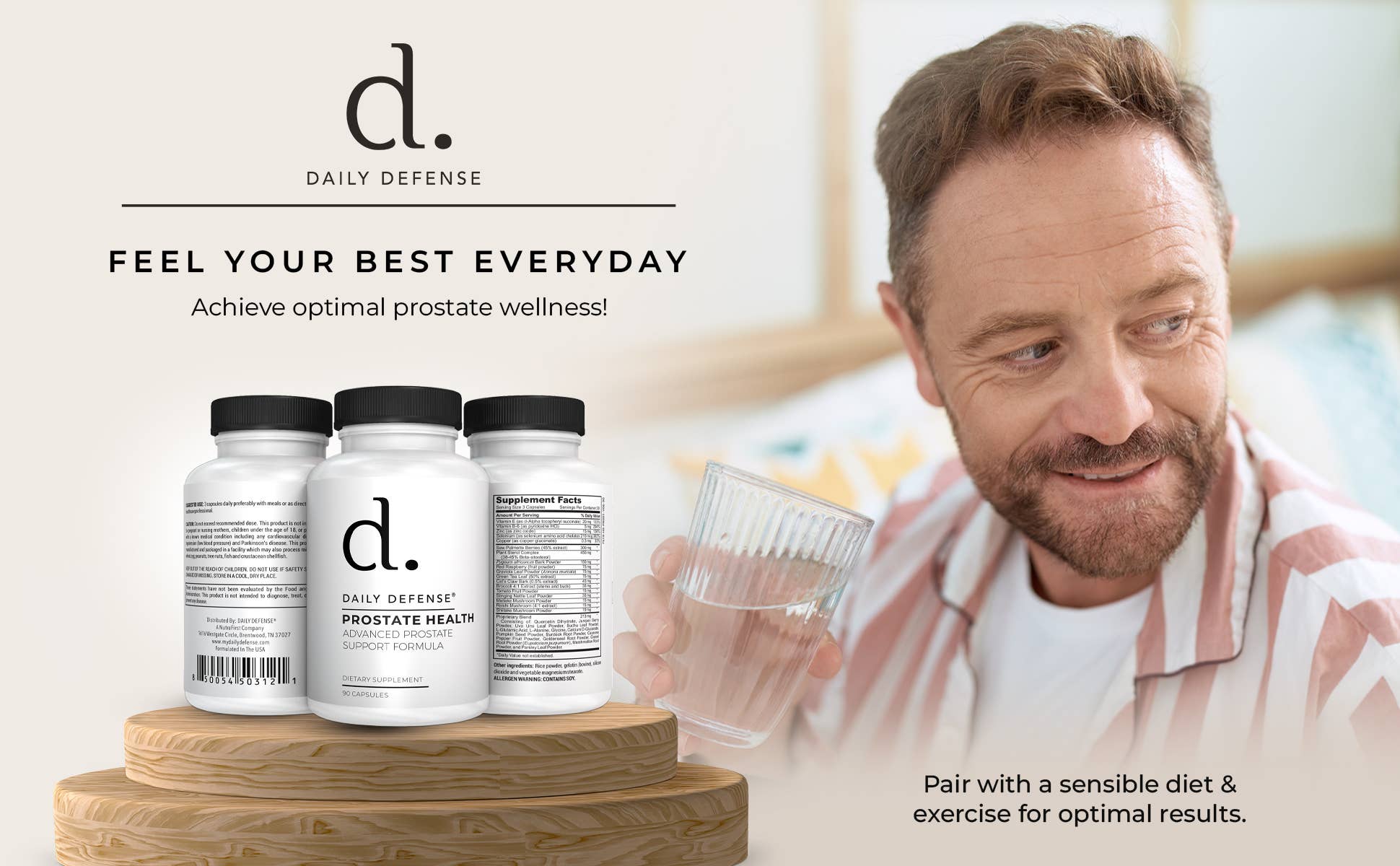 DAILY DEFENSE – wholesale Oral supplement/vitamin – PROSTATE HEALTH Advanced Prostate Support Formula For Men11