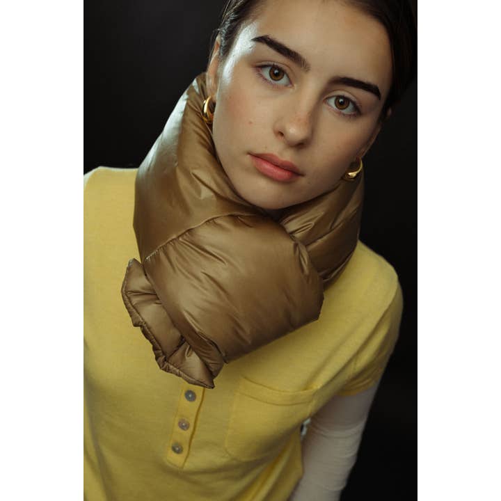 Abstract - Wholesale Scarf - Unisex - Mini padded scarf in solid nylon3