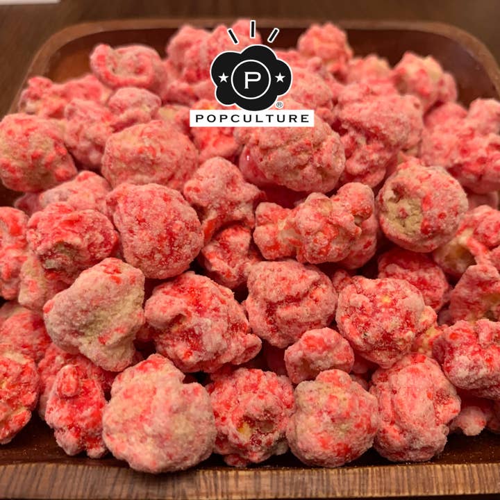 Strawberry Shortcake for wholesale by Popculture Gourmet Popcorn
