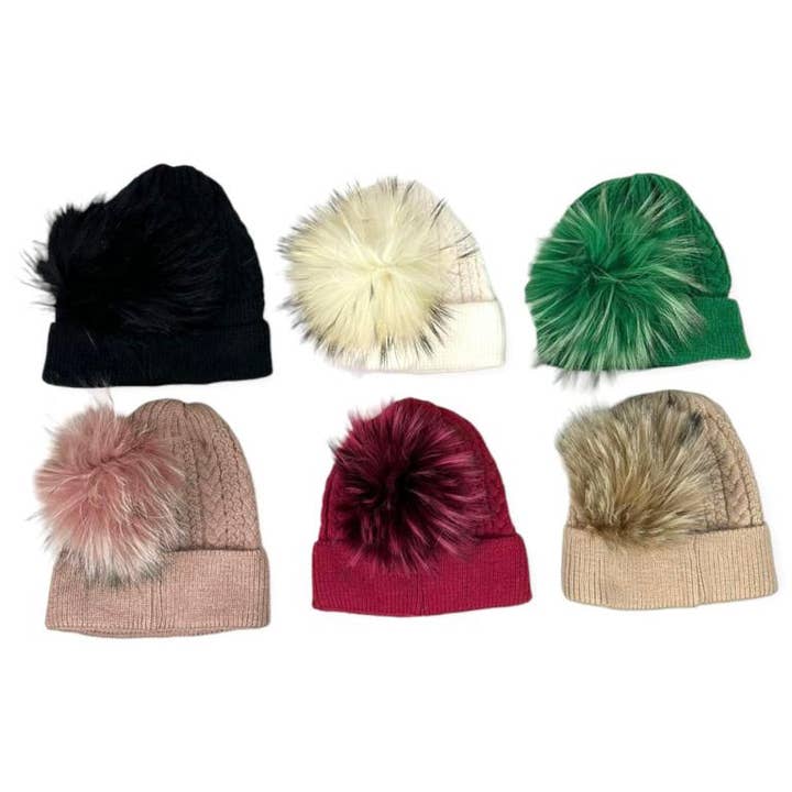 Multicolour High Quality Wool and Cashmere Hat and Decorative Pompom for wholesale on Faire1