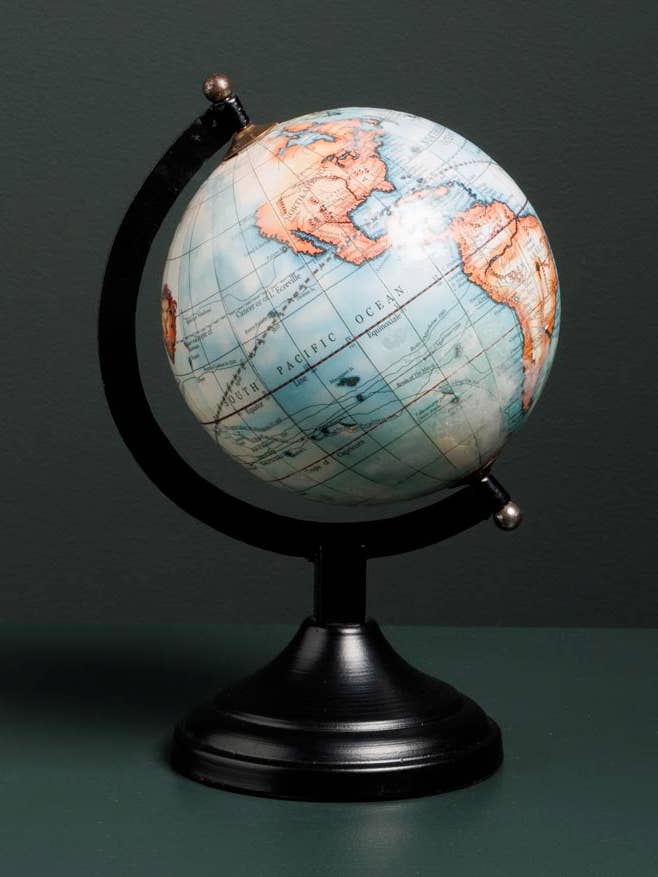 Globe on black stand Fantasio for wholesale by Chehoma USA