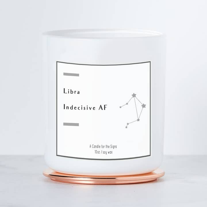 Calm Down Caren – wholesale Jar/filled candle – Libra - Indecisive AF - Luxe Scented Soy Horoscope Candle1