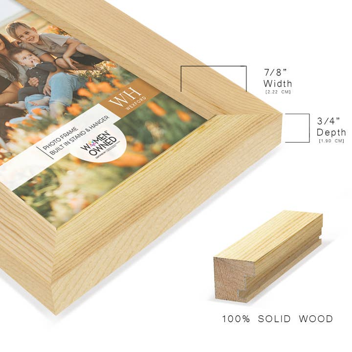 Wexford Home - Wholesale Picture Frame - Photo Frame, Real Wood with Wood Grain, Natural Wood10