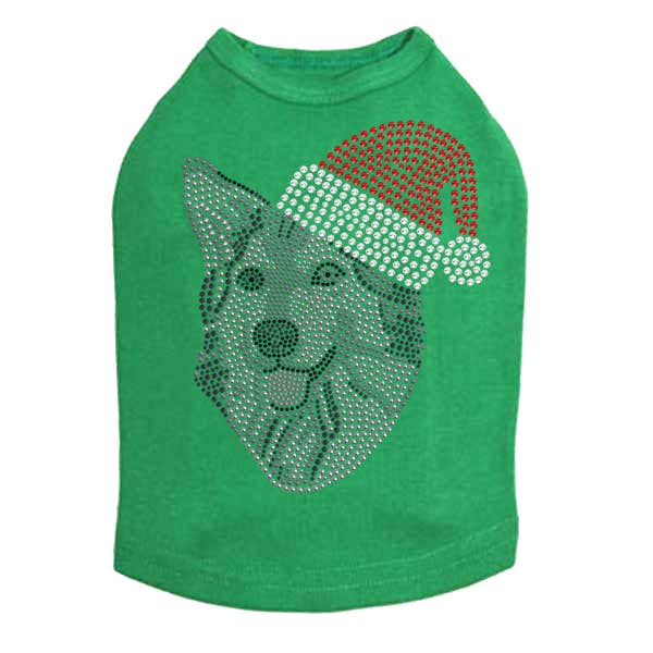 Dog in the Closet – wholesale Tröja - Hund – Husky/Tamaskan med Santa Hatt - Hundtank