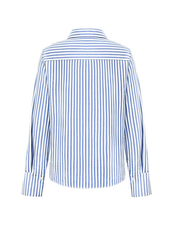 Rosa Clothing - Wholesale Shirt - Women's - Long-sleeved striped shirt4