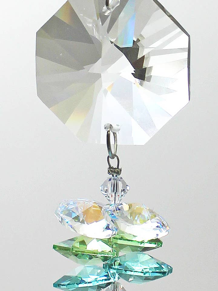 Pince multi-octogonale avec prismes empilés de jardin pour la vente par Silver Deer Crystal