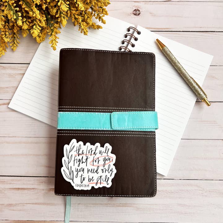 swaygirls - Wholesale Sticker - Exodus 14:14 Sticker - Hand Lettering7