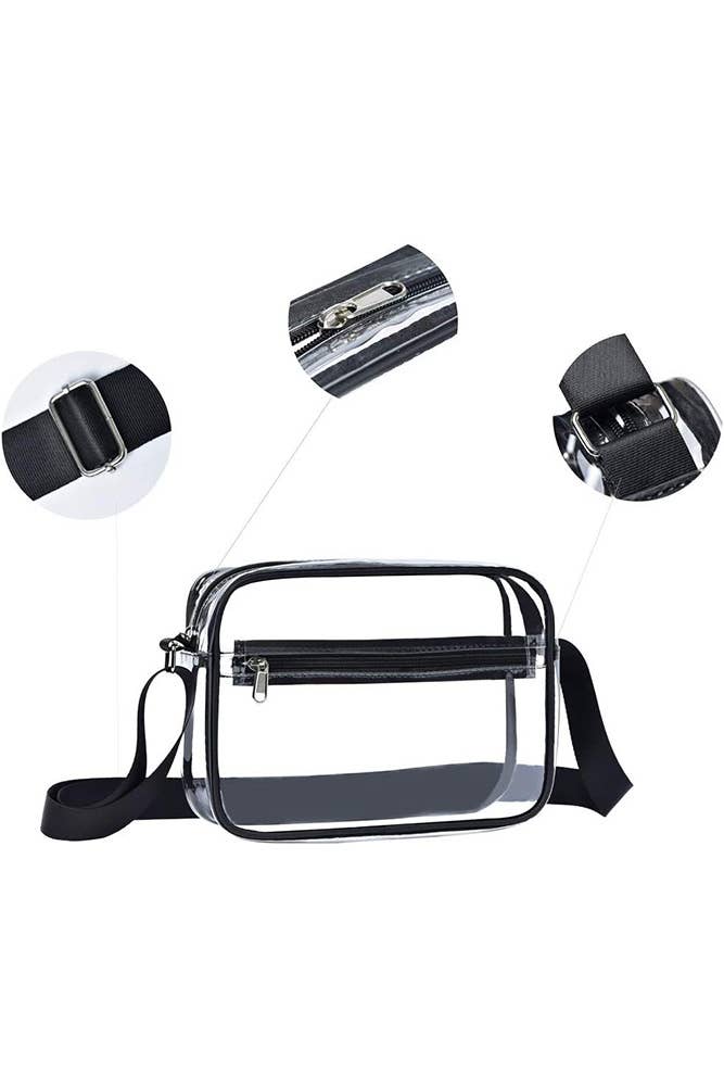 UNISHE - Wholesale Crossbody Bag - Women's - Zipper Clear Crossbody Bag MOQ 3pcs ZK5182