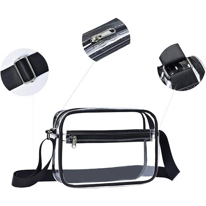 UNISHE - Wholesale Crossbody Bag - Women's - Zipper Clear Crossbody Bag MOQ 3pcs ZK5182